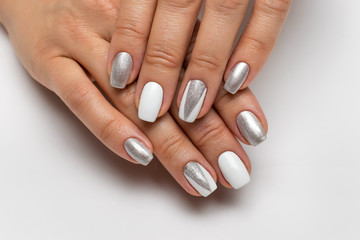 Best Ideas For You To Rock Those White And Silver Nail Designs